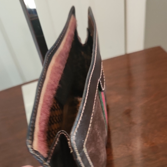 GUCCI Accessory Collection Suede Sherry Line Clutch/Pouch- Vintage - Picture 9 of 15